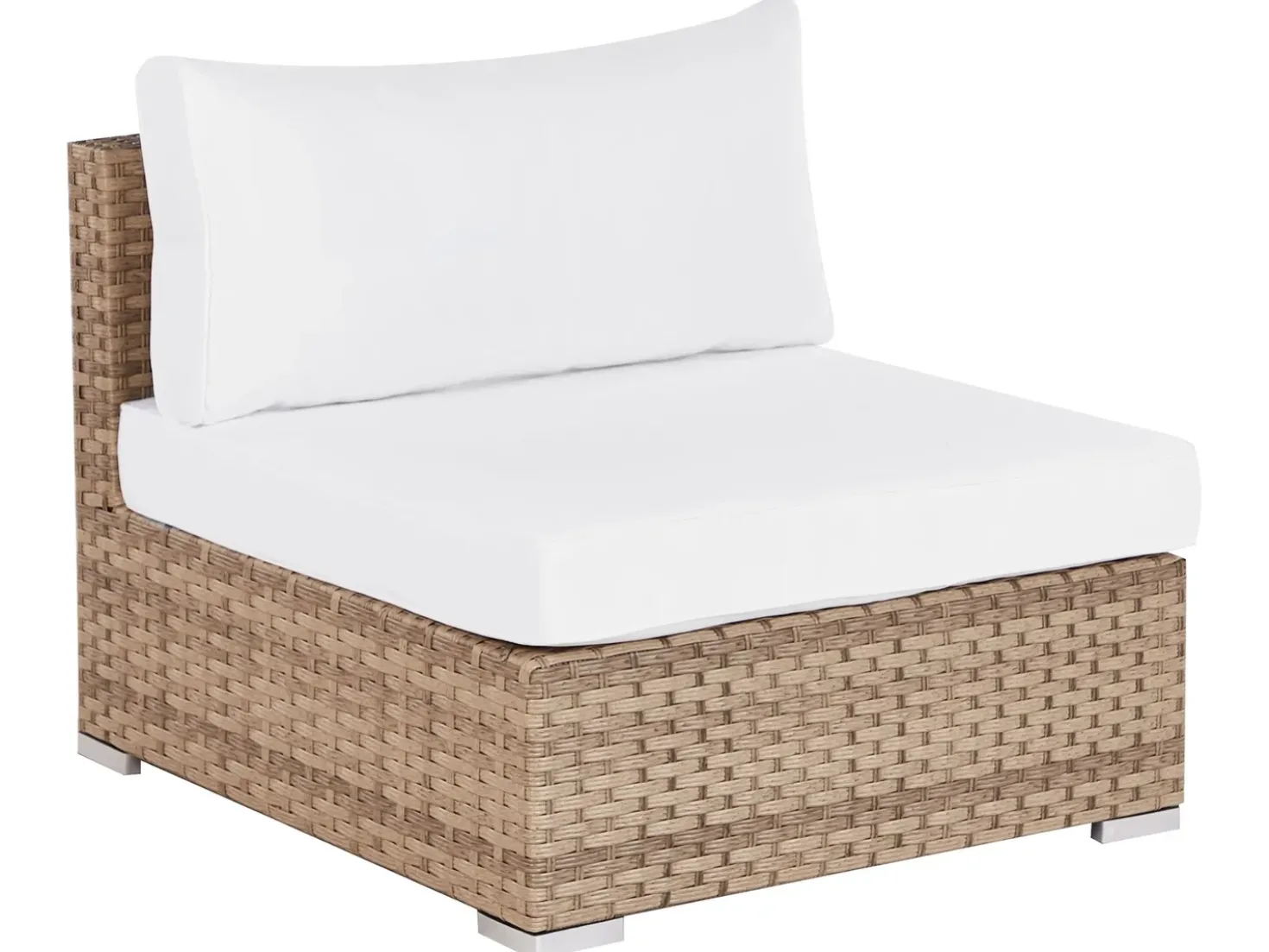 Set di divani angolari da giardino 4 posti SANO Lato destro Modulare Rattan sintetico (PE) Naturale