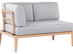 Set di divani angolari da giardino 6 posti RIMA III Lato Sinistro Modulare Metallo Grigio