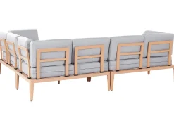 Set di divani angolari da giardino 6 posti RIMA III Lato Sinistro Modulare Metallo Grigio