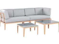 Set di divani angolari da giardino 6 posti RIMA III Lato Sinistro Modulare Metallo Grigio