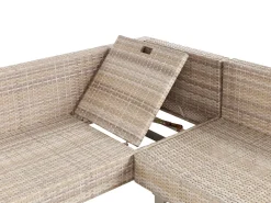 Set di divani angolari da giardino 5 posti LANCIANO Lato destro Rattan sintetico (PE) Bianco sporco