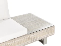 Set di divani angolari da giardino 5 posti LANCIANO Lato destro Rattan sintetico (PE) Bianco sporco