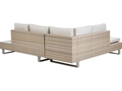 Set di divani angolari da giardino 5 posti LANCIANO Lato destro Rattan sintetico (PE) Bianco sporco
