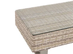 Set di divani angolari da giardino 5 posti LANCIANO Lato destro Rattan sintetico (PE) Bianco sporco