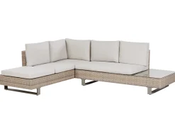 Set di divani angolari da giardino 5 posti LANCIANO Lato destro Rattan sintetico (PE) Bianco sporco
