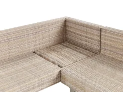 Set di divani angolari da giardino 5 posti LANCIANO Lato destro Rattan sintetico (PE) Bianco sporco