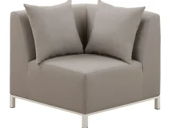 Set di divani angolari da giardino 5 posti BELIZE Lato Sinistro Modulare Beige