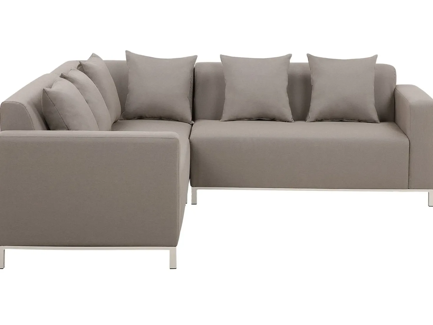 Set di divani angolari da giardino 5 posti BELIZE Lato Sinistro Modulare Beige
