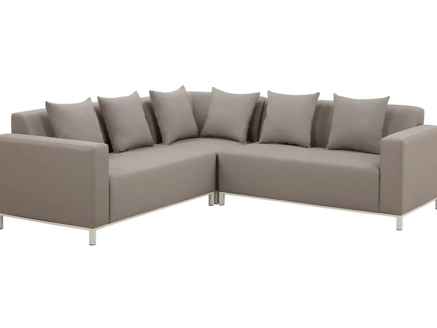 Set di divani angolari da giardino 5 posti BELIZE Lato Sinistro Modulare Beige