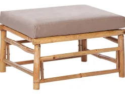 Set di divani angolari da giardino 5 posti CERRETO Lato Sinistro Bambù Tortora