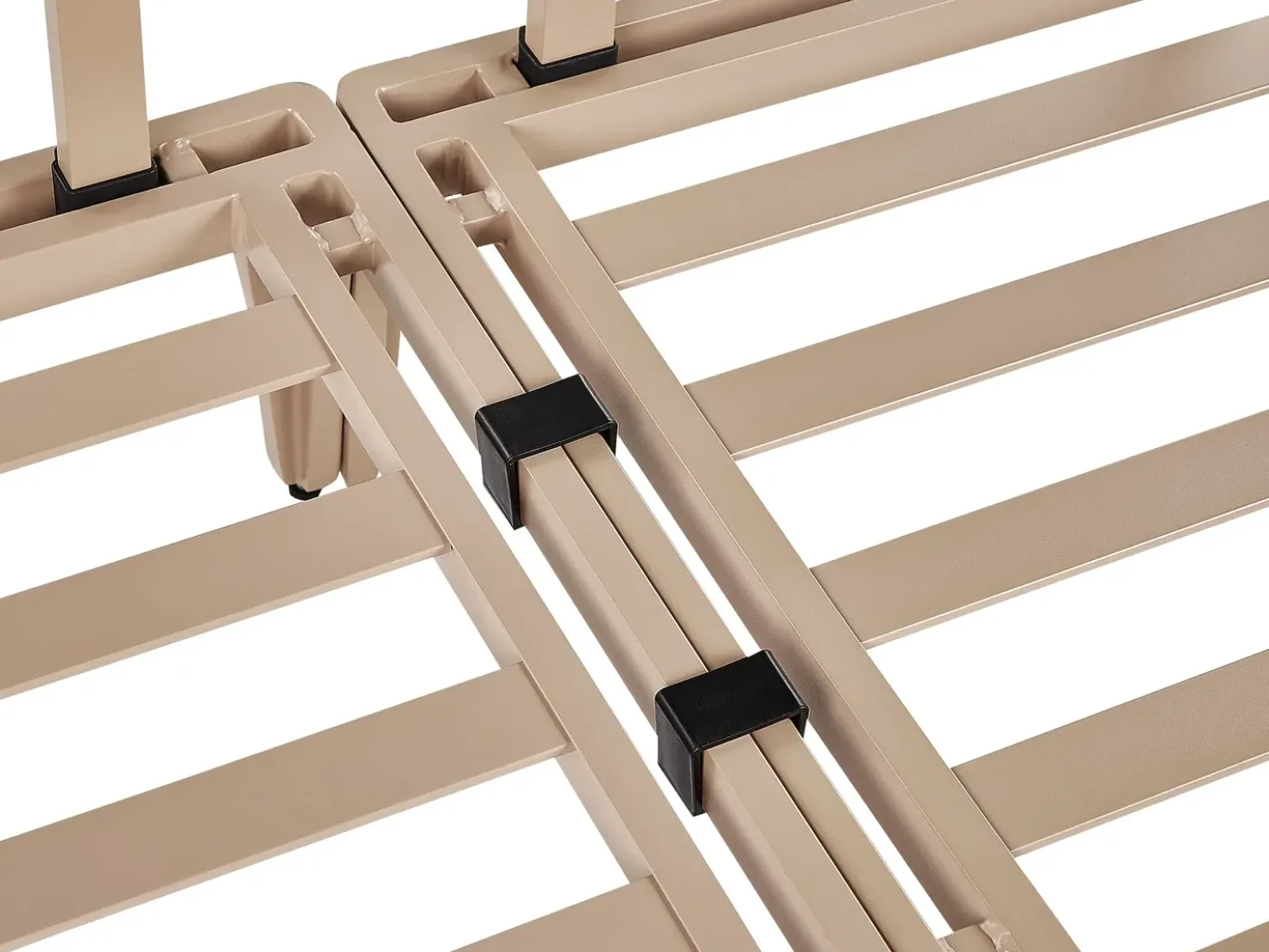 Set di divani angolari da giardino 6 posti RIMA III Lato Sinistro Modulare Metallo Beige chiaro