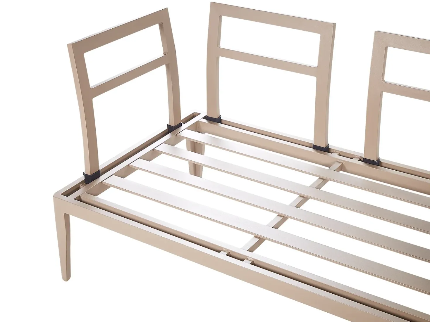 Set di divani angolari da giardino 6 posti RIMA III Lato Sinistro Modulare Metallo Beige chiaro
