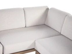 Set di divani angolari da giardino 6 posti RIMA III Lato Sinistro Modulare Metallo Beige chiaro