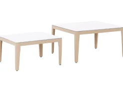 Set di divani angolari da giardino 6 posti RIMA III Lato Sinistro Modulare Metallo Beige chiaro