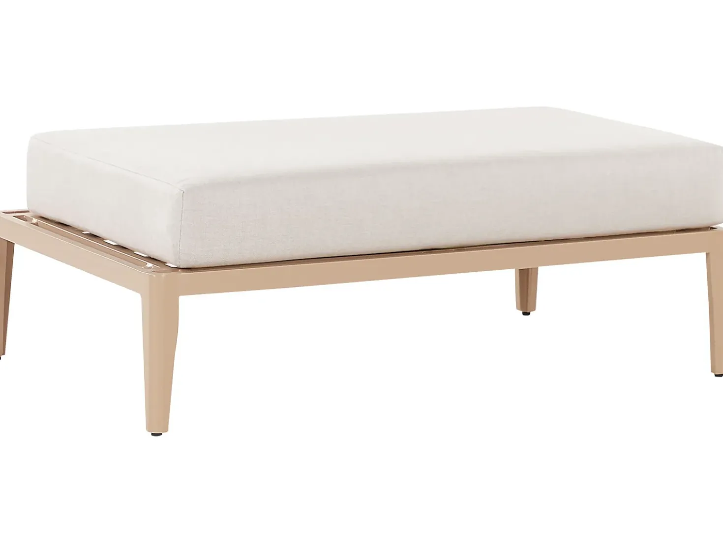 Set di divani angolari da giardino 6 posti RIMA III Lato Sinistro Modulare Metallo Beige chiaro