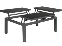 Set di divani angolari da giardino 6 posti FORANO Metallo Grigio