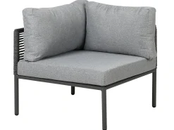 Set di divani angolari da giardino 6 posti FORANO Metallo Grigio