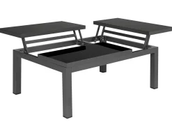 Set di divani angolari da giardino 6 posti FORANO Metallo Grigio