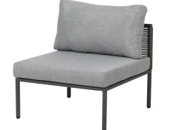 Set di divani angolari da giardino 6 posti FORANO Metallo Grigio