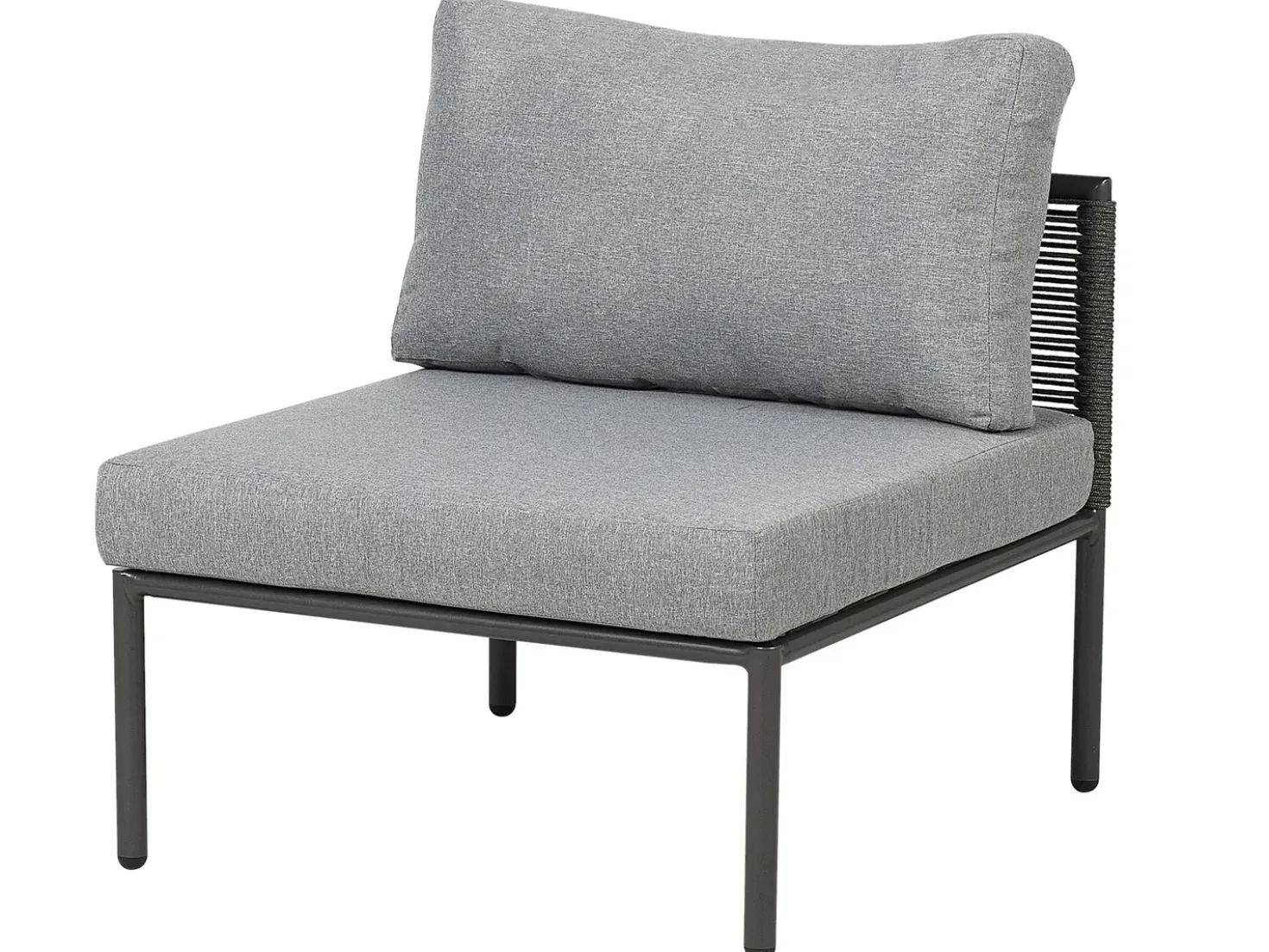Set di divani angolari da giardino 6 posti FORANO Metallo Grigio