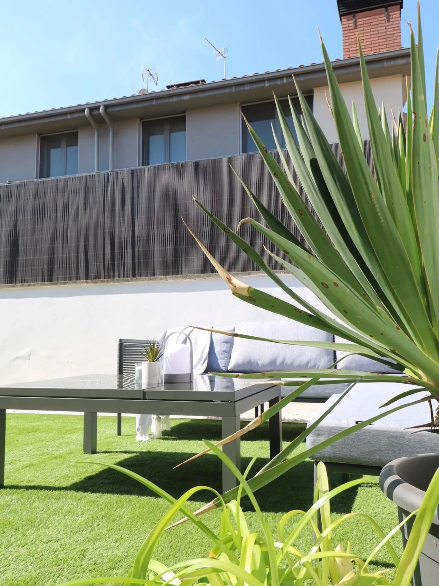 Set di divani angolari da giardino 6 posti FORANO Metallo Grigio