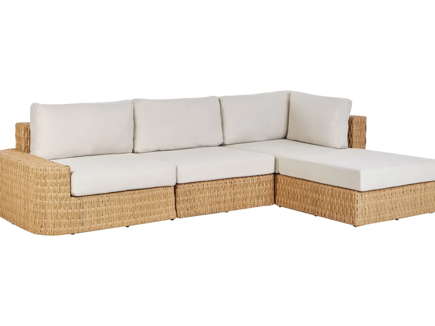 Set di divani angolari da giardino 4 posti OLIVERI Lato Sinistro Rattan sintetico (PE) Beige