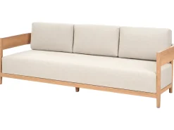 Set di divani angolari da giardino 5 posti SAMPIERI Lato Sinistro Metallo Marrone chiaro