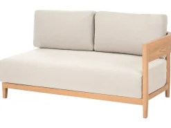 Set di divani angolari da giardino 5 posti SAMPIERI Lato Sinistro Metallo Marrone chiaro