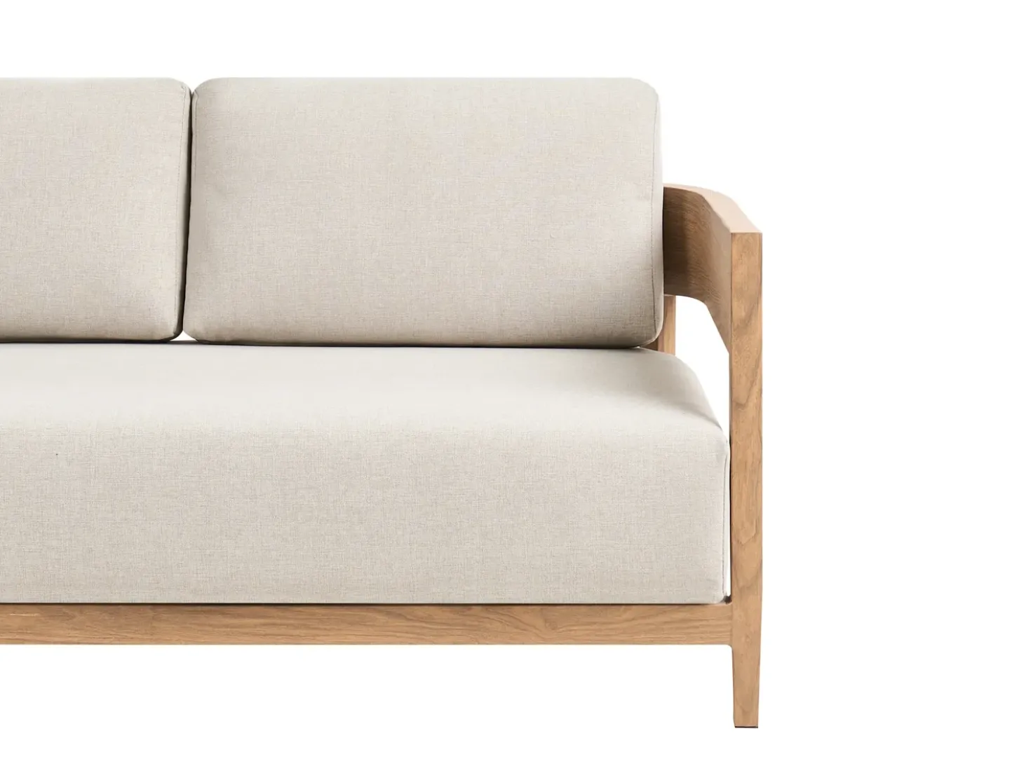 Set di divani angolari da giardino 5 posti SAMPIERI Lato Sinistro Metallo Marrone chiaro