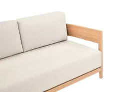 Set di divani angolari da giardino 5 posti SAMPIERI Lato Sinistro Metallo Marrone chiaro
