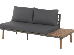 Set di divani angolari da giardino 5 posti CORATO Legno d'acacia Grigio