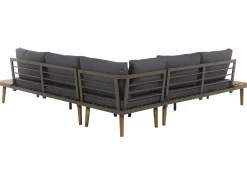 Set di divani angolari da giardino 5 posti CORATO Legno d'acacia Grigio