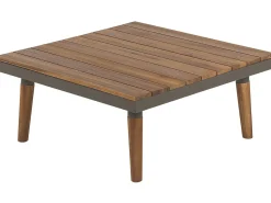 Set di divani angolari da giardino 5 posti CORATO Legno d'acacia Grigio