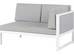 Set di divani angolari da giardino 6 posti CASTELLA Lato Sinistro Metallo Grigio