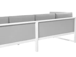 Set di divani angolari da giardino 6 posti CASTELLA Lato Sinistro Metallo Grigio