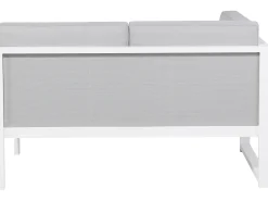 Set di divani angolari da giardino 6 posti CASTELLA Lato Sinistro Metallo Grigio