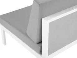 Set di divani angolari da giardino 6 posti CASTELLA Lato Sinistro Metallo Grigio