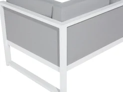 Set di divani angolari da giardino 6 posti CASTELLA Lato Sinistro Metallo Grigio