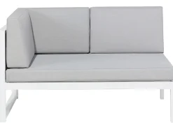 Set di divani angolari da giardino 6 posti CASTELLA Lato Sinistro Metallo Grigio