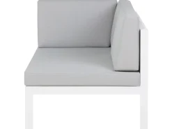 Set di divani angolari da giardino 6 posti CASTELLA Lato Sinistro Metallo Grigio