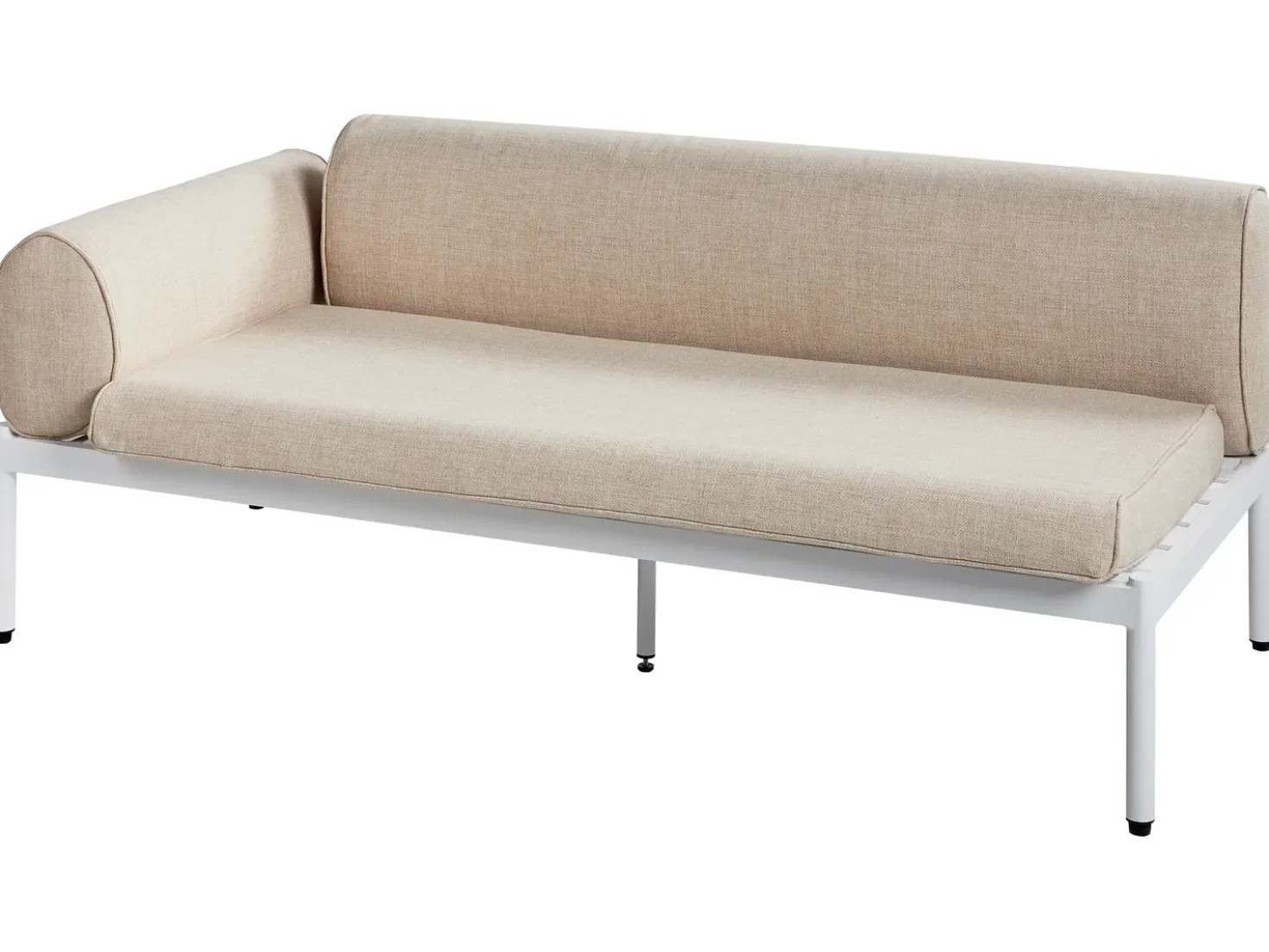 Set di divani angolari da giardino 5 posti RASIGLIA Lato Sinistro Metallo Beige