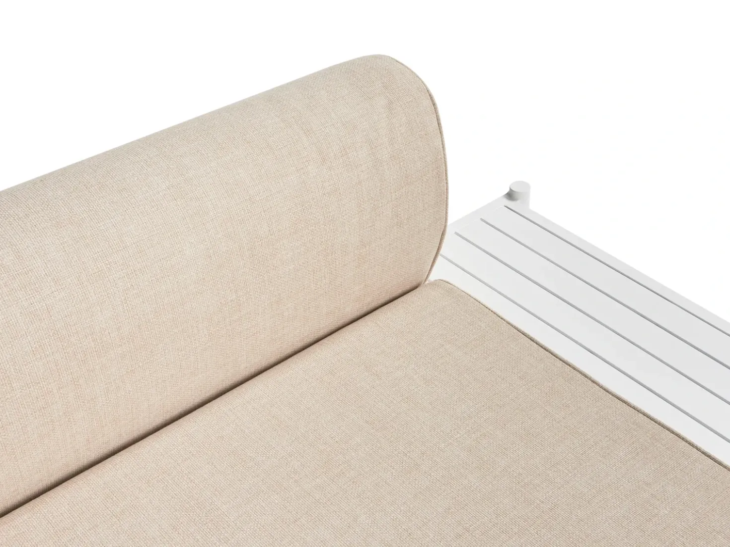 Set di divani angolari da giardino 5 posti RASIGLIA Lato Sinistro Metallo Beige