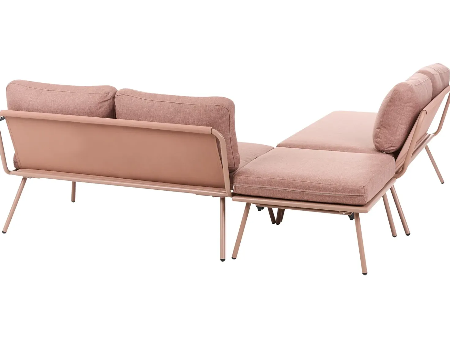 Set di divani angolari da giardino 4 posti CACCAMO Marrone