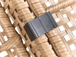 Set di divani angolari da giardino 6 posti OMEGANA Modulare Rattan sintetico (PE) Beige chiaro