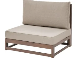 Set di divani angolari da giardino 4 posti TIMOR Lato destro Modulare Legno di acacia certificato Marrone scuro