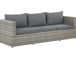 Set di divani angolari da giardino 5 posti SABBIA Lato destro Modulare Rattan sintetico (PE) Grigio chiaro