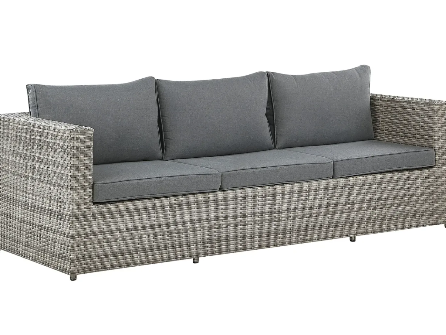 Set di divani angolari da giardino 5 posti SABBIA Lato destro Modulare Rattan sintetico (PE) Grigio chiaro