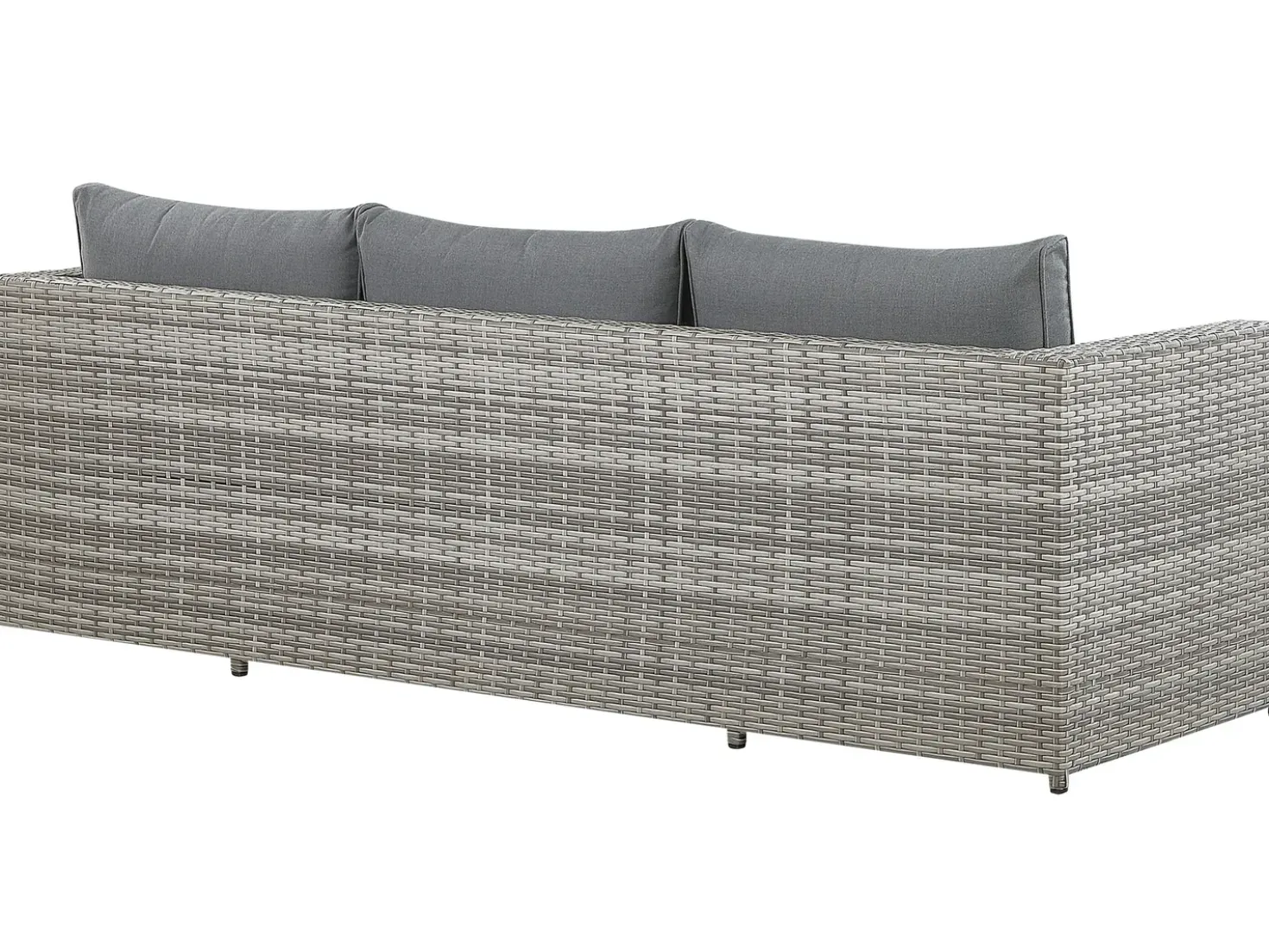 Set di divani angolari da giardino 5 posti SABBIA Lato destro Modulare Rattan sintetico (PE) Grigio chiaro
