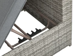 Set di divani angolari da giardino 5 posti SABBIA Lato destro Modulare Rattan sintetico (PE) Grigio chiaro