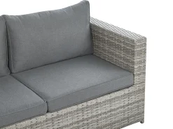 Set di divani angolari da giardino 5 posti SABBIA Lato destro Modulare Rattan sintetico (PE) Grigio chiaro